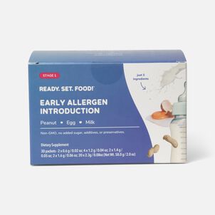 Ready, Set, Food! Early Allergen Introduction System for Babies 4+ Months, Stage 1, 30 day supply