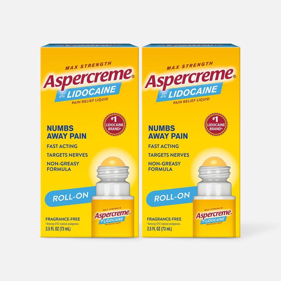 Aspercreme No Mess Roll-On with 4% Lidocaine, 2.5 fl oz. (2-Pack), , large image number 0