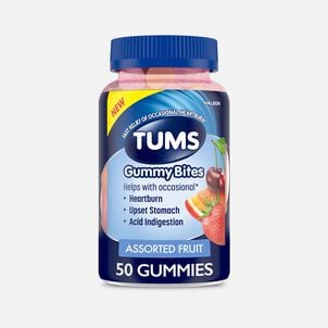 TUMS Antacid Gummy Bites, Assorted Fruit, 50 ct.