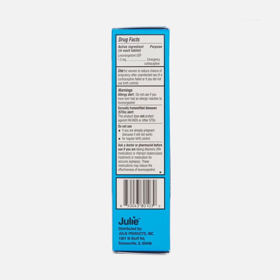 JulieCare Emergency Contraceptive, 2-pack, , large image number 1