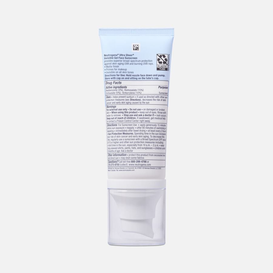 Neutrogena Ultra Sheer Invisible Gel Face Sunscreen SPF 40, 1.7 oz. Tube, , large image number 1
