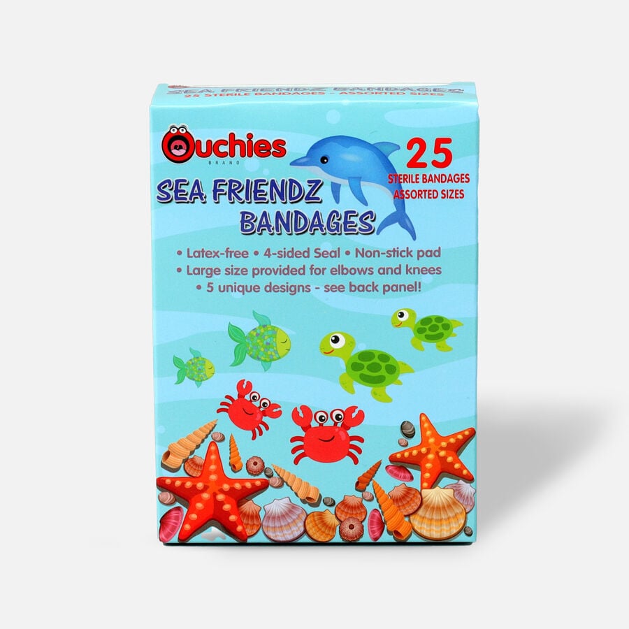 Ouchies Sea Friendz Bandages for Kids, 25 ct., , large image number 0