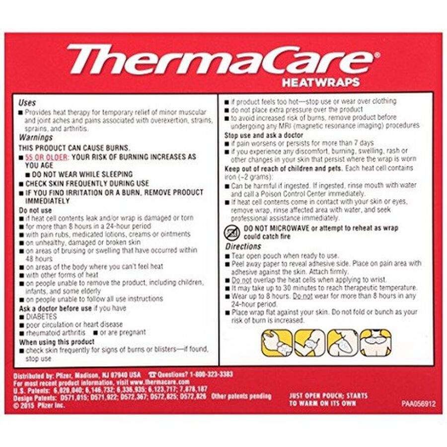Thermacare Air Activated Heat Wraps, Neck, Wrist and Shoulder (Box of 3)