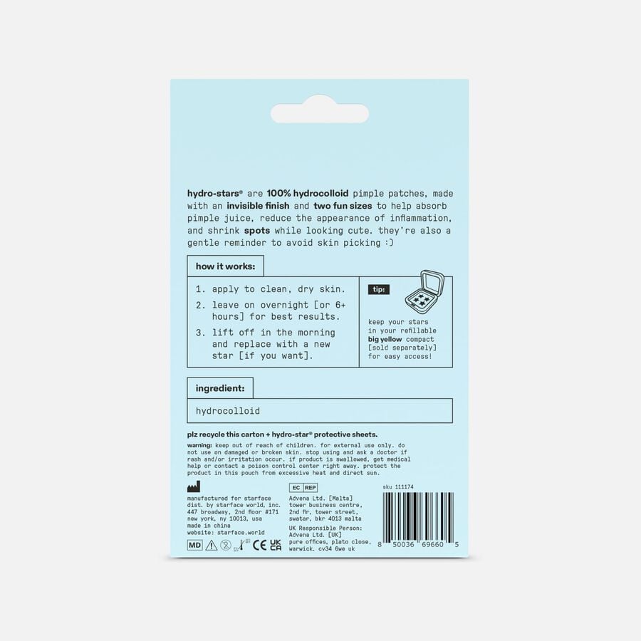 Starface Hydro-Star Clear Pimple Patches, 32 ct., , large image number 1
