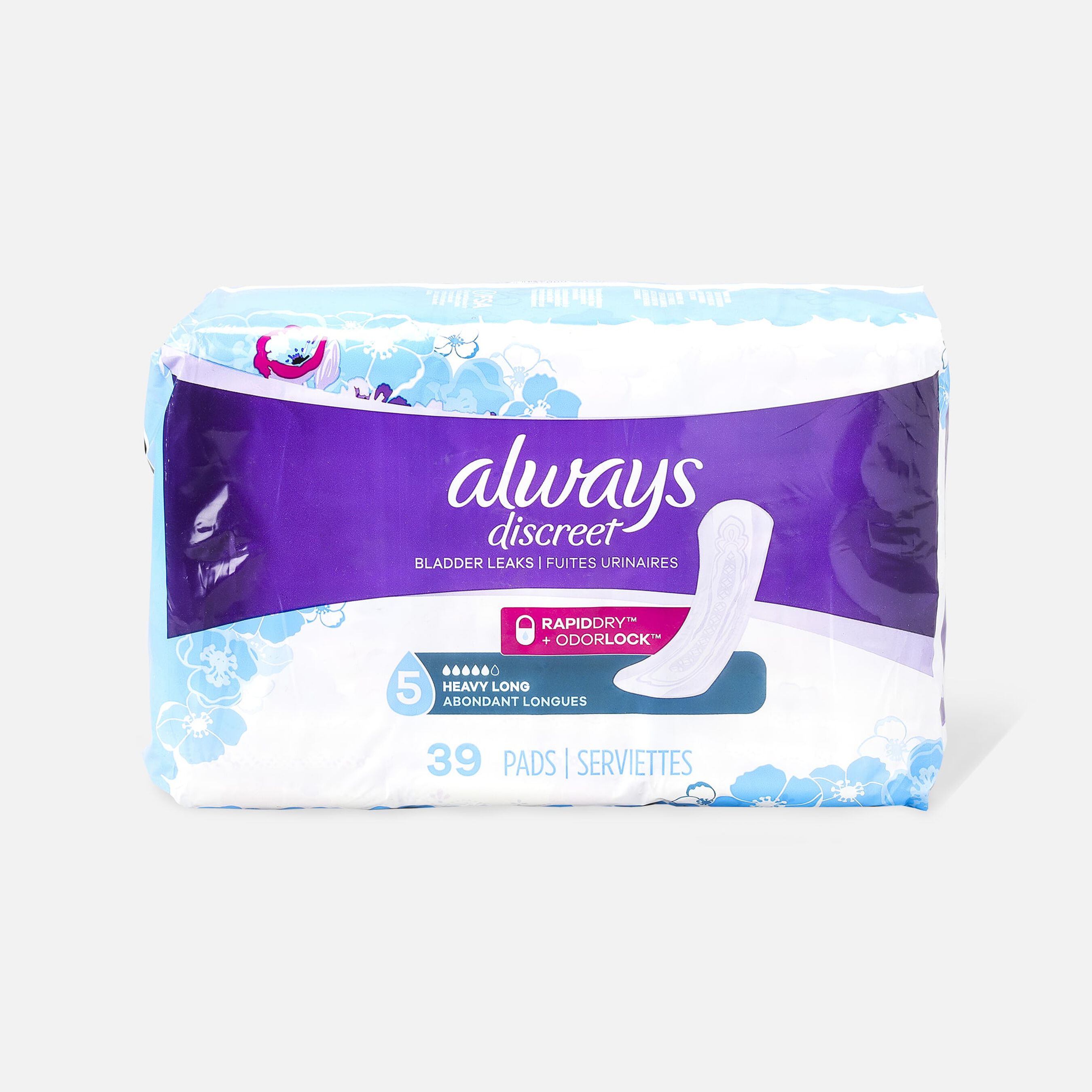 HSA Eligible Always Discreet Long Incontinence Pads HSA Eligible