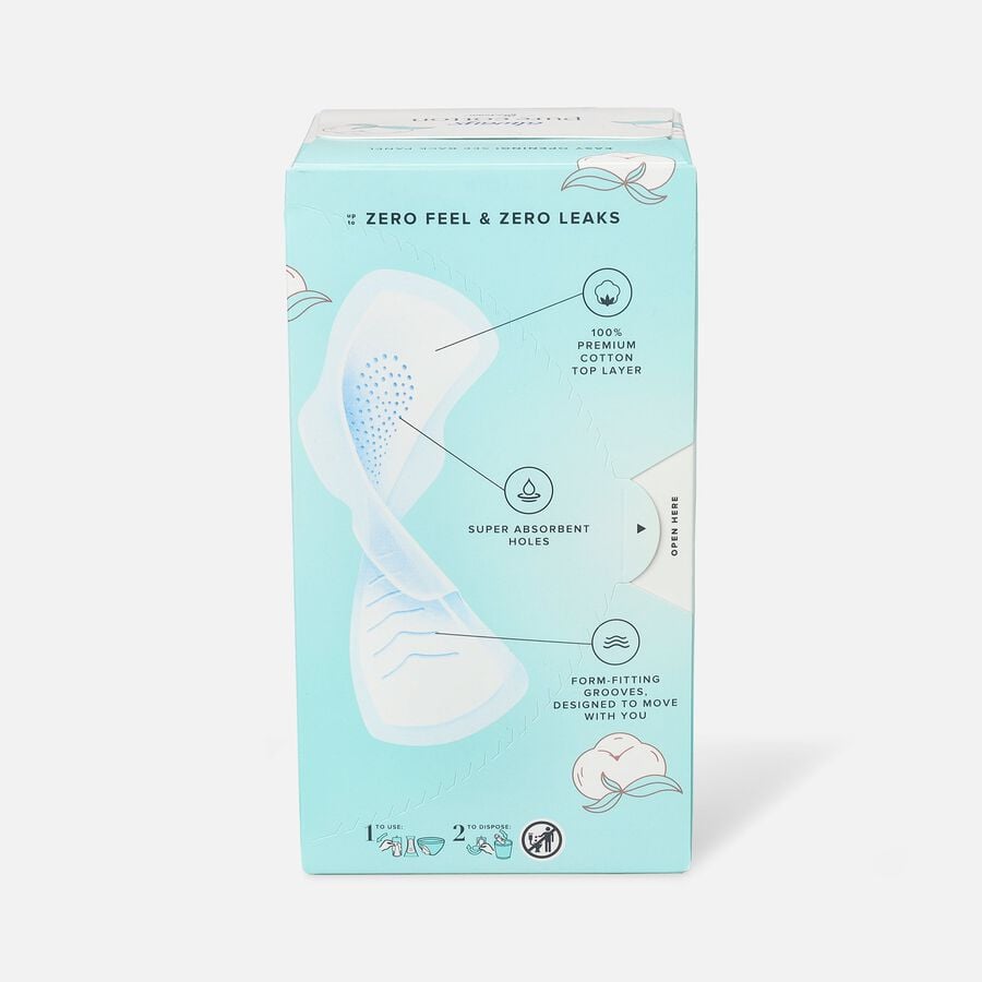 Always Pure Cotton with FlexFoam Pads for Women Size 2 Heavy Flow Absorbency, with Wings, 24 ct., , large image number 1