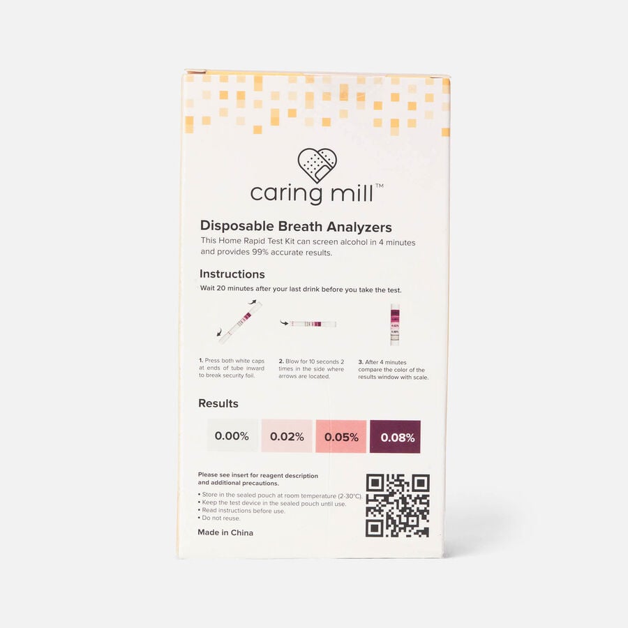 Caring Mill™ Alcohol Breath Analyzer Home Rapid Test, Disposable, 6 ct., , large image number 1