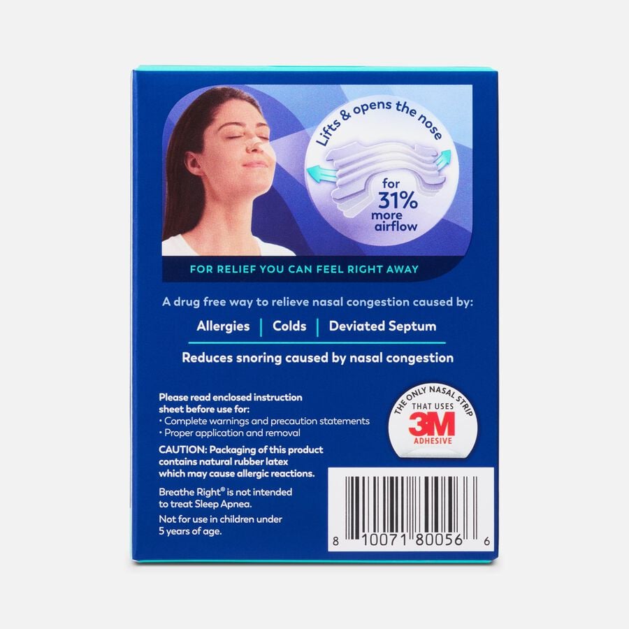 Breathe Right Clear Nasal Strips, Extra Strength, 44 ct., , large image number 1
