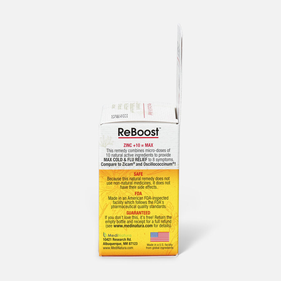 ReBoost Zinc +10 Cold & Flu Tablets, Lemon