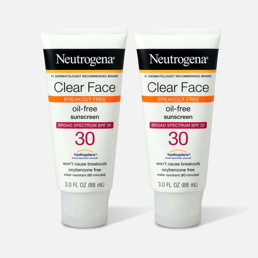 Neutrogena Clear Face Liquid Sunscreen Lotion SPF 30 - 3 fl oz. (2-Pack), , large image number 0