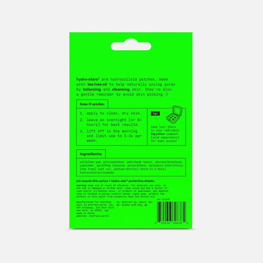 Starface Hydro-Star Green Pimple Patches + Tea Tree, 32 ct., , large image number 1