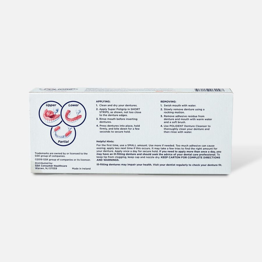 Super Poligrip Free Formula Zinc Free Denture Adhesive Cream - Twin Pack, , large image number 1