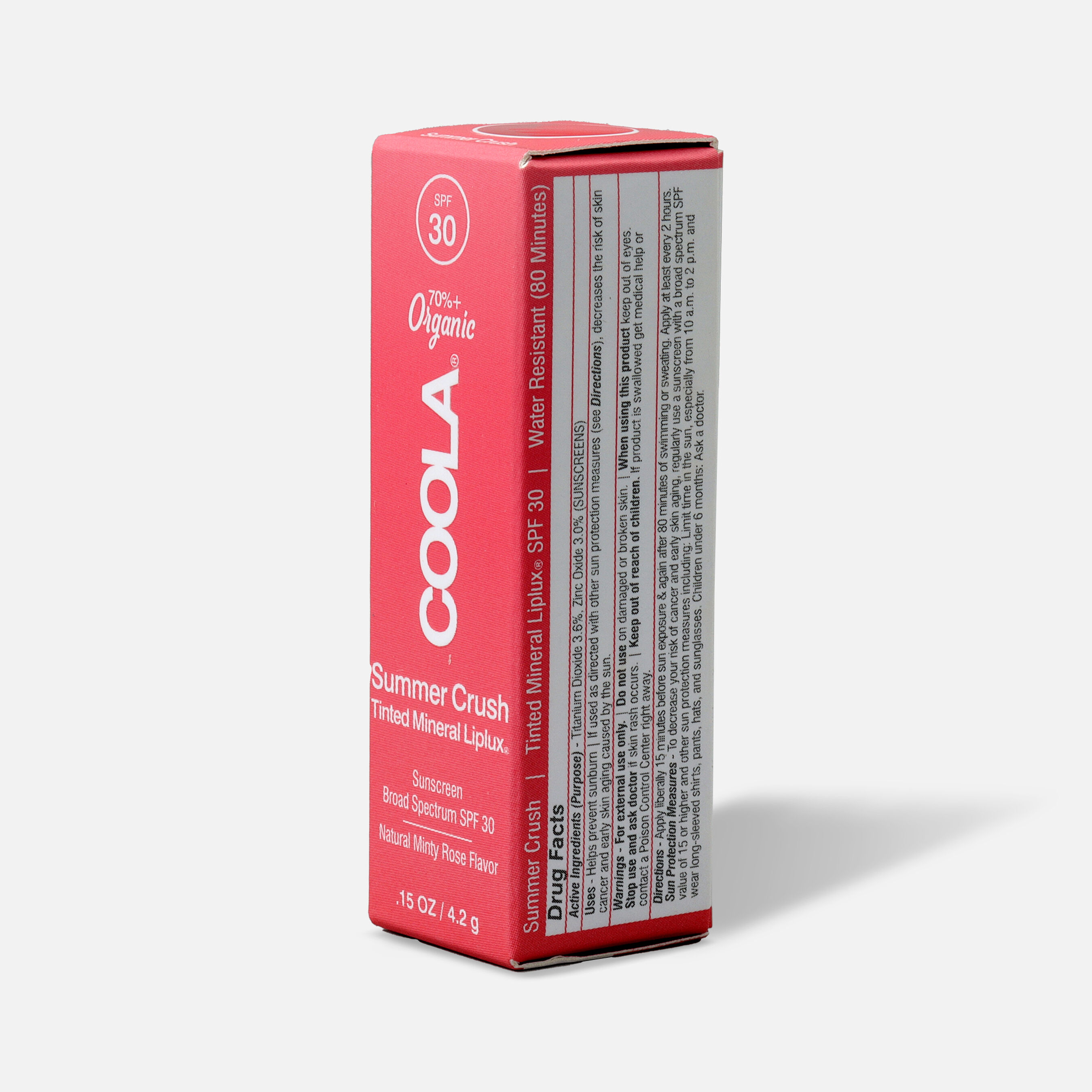 HSA Eligible COOLA Mineral Liplux SPF 30 Summer Crush Lip Balm, .15 oz