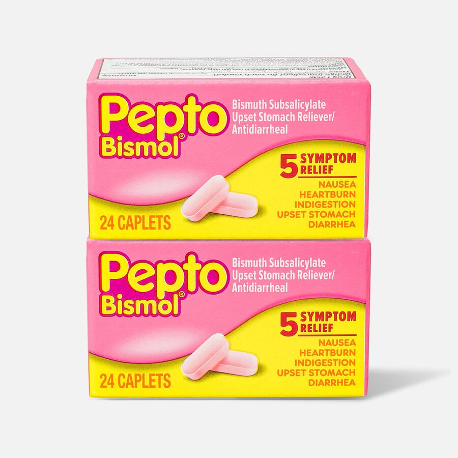 Pepto Caplets, Unflavored, 24 ct. (2-Pack), , large image number 0