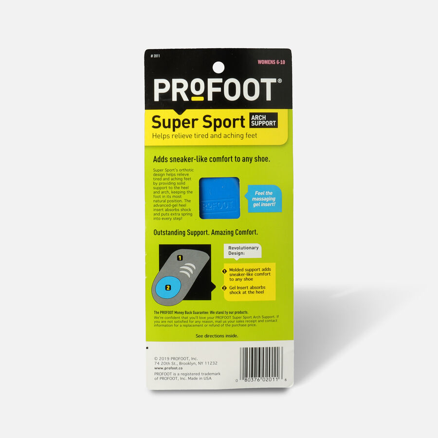 Profoot Care Super Sport Arch Support, Women's, 2 ct., , large image number 1