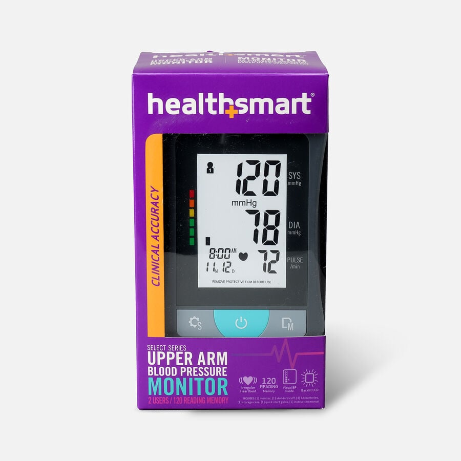 HealthSmart Upper Arm Blood Pressure Monitor with LCD Display, , large image number 0