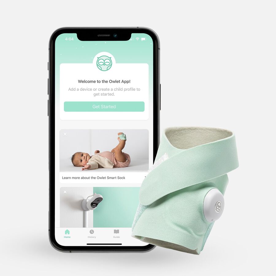 Owlet Smart Sock Baby Monitor-3rd Generation, Mint Green, Mint Green, large image number 0