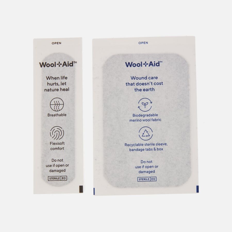 WoolAid Merino Wool Adhesive Bandages, Emergency Pack, 5 ct., , large image number 3