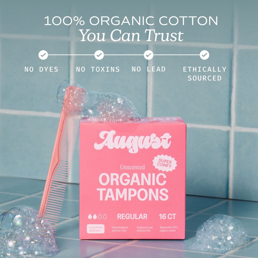 August Regular Tampons, 16 ct., , large image number 1