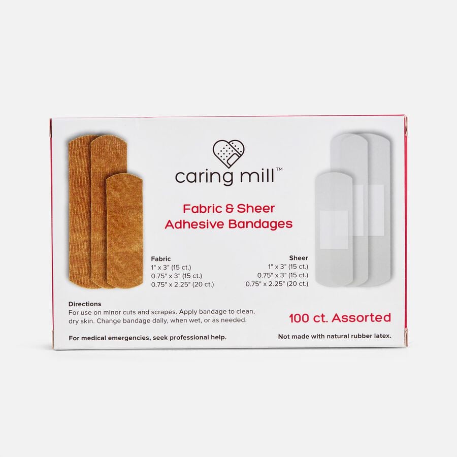 Caring Mill™ Assorted Bandages, Fabric & Sheer, 100 ct., , large image number 1
