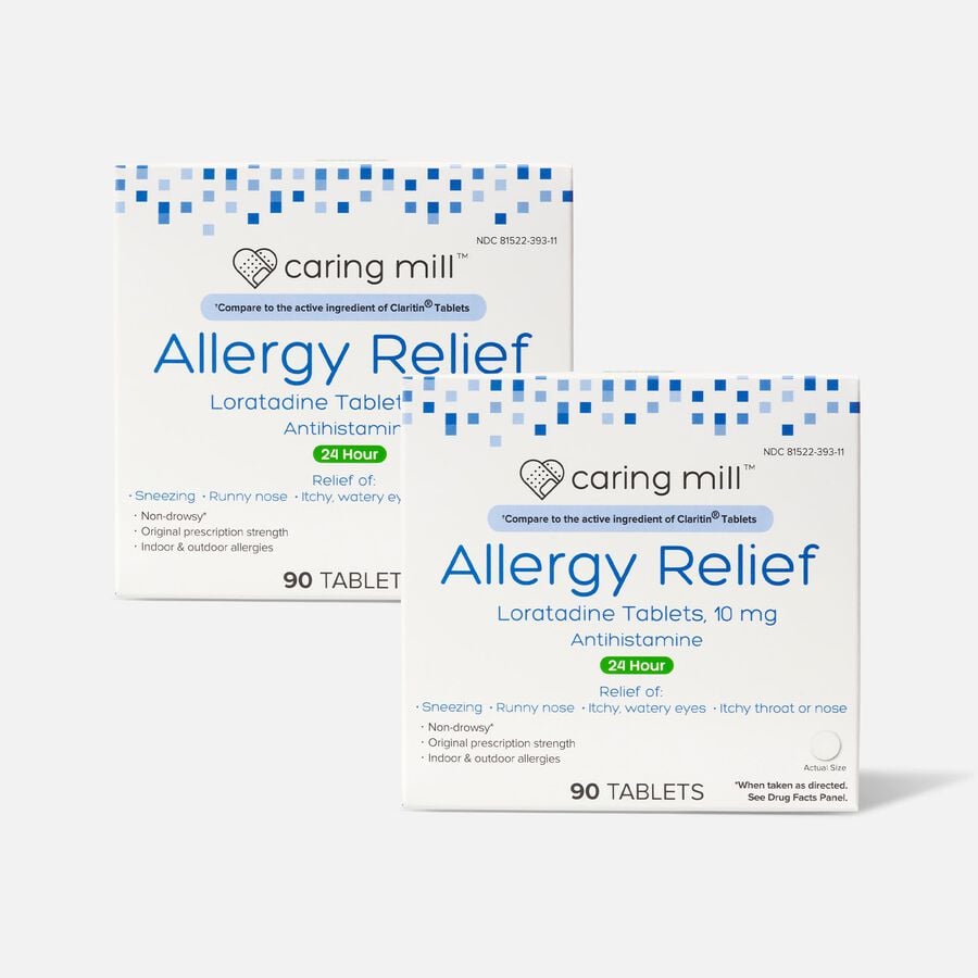Caring Mill™ Allergy Relief Loratadine Tablets, 90 ct. (2-Pack), , large image number 0