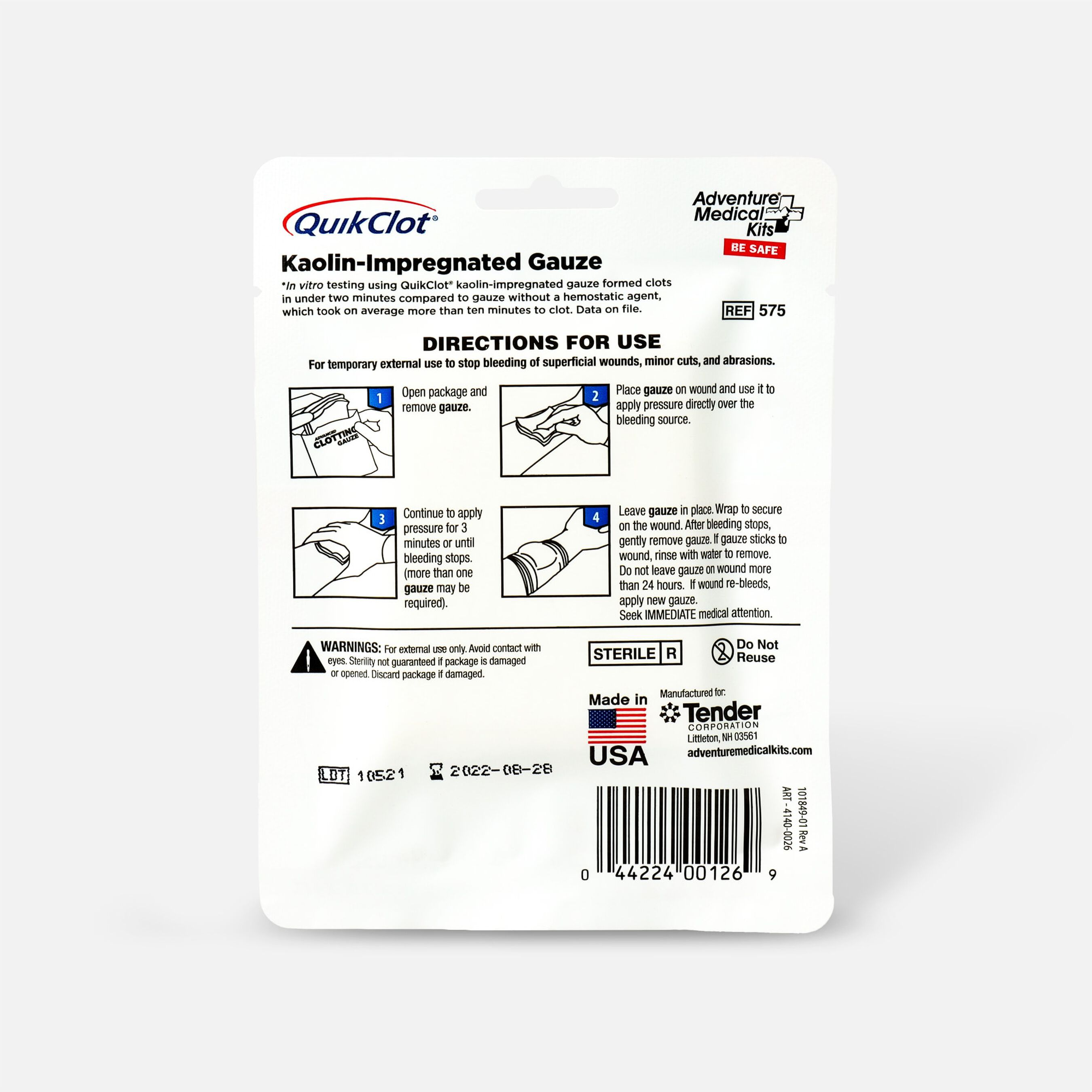 HSA Eligible QuikClot Gauze 3" x 4' HSA Eligible