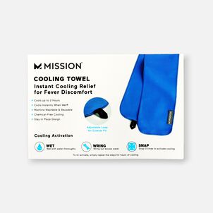 Mission Fever Relief Cooling Towel, Electric Blue Lemonade
