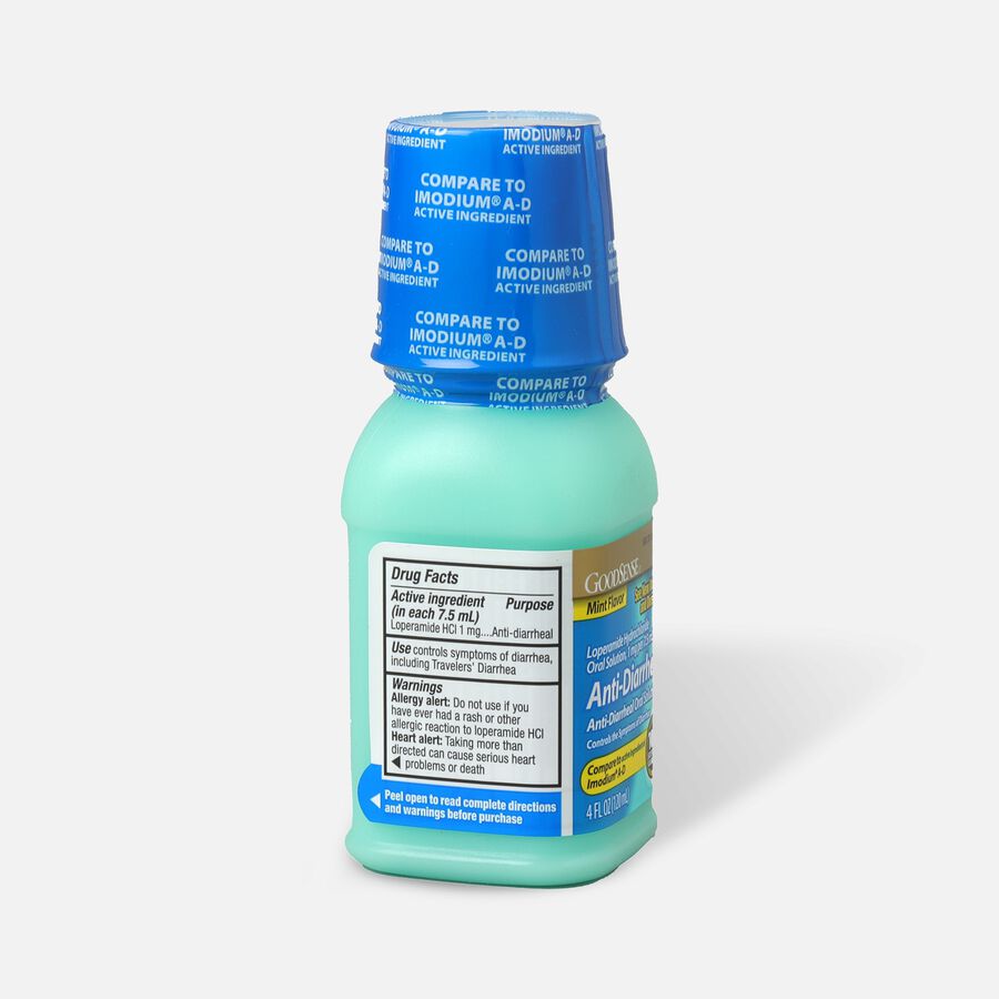 GoodSense® Anti-Diarrheal Loperamide Hydrochloride Oral Solution, 1mg per 7.5mL, Mint, 4fl oz., , large image number 1