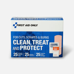First Aid Only Clean, Treat and Protect For Cuts, Scrapes & Burns Kit