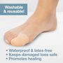 ZenToes Large Gel Toe Cap and Protector, Beige - 6-Pack, Beige, large image number 4