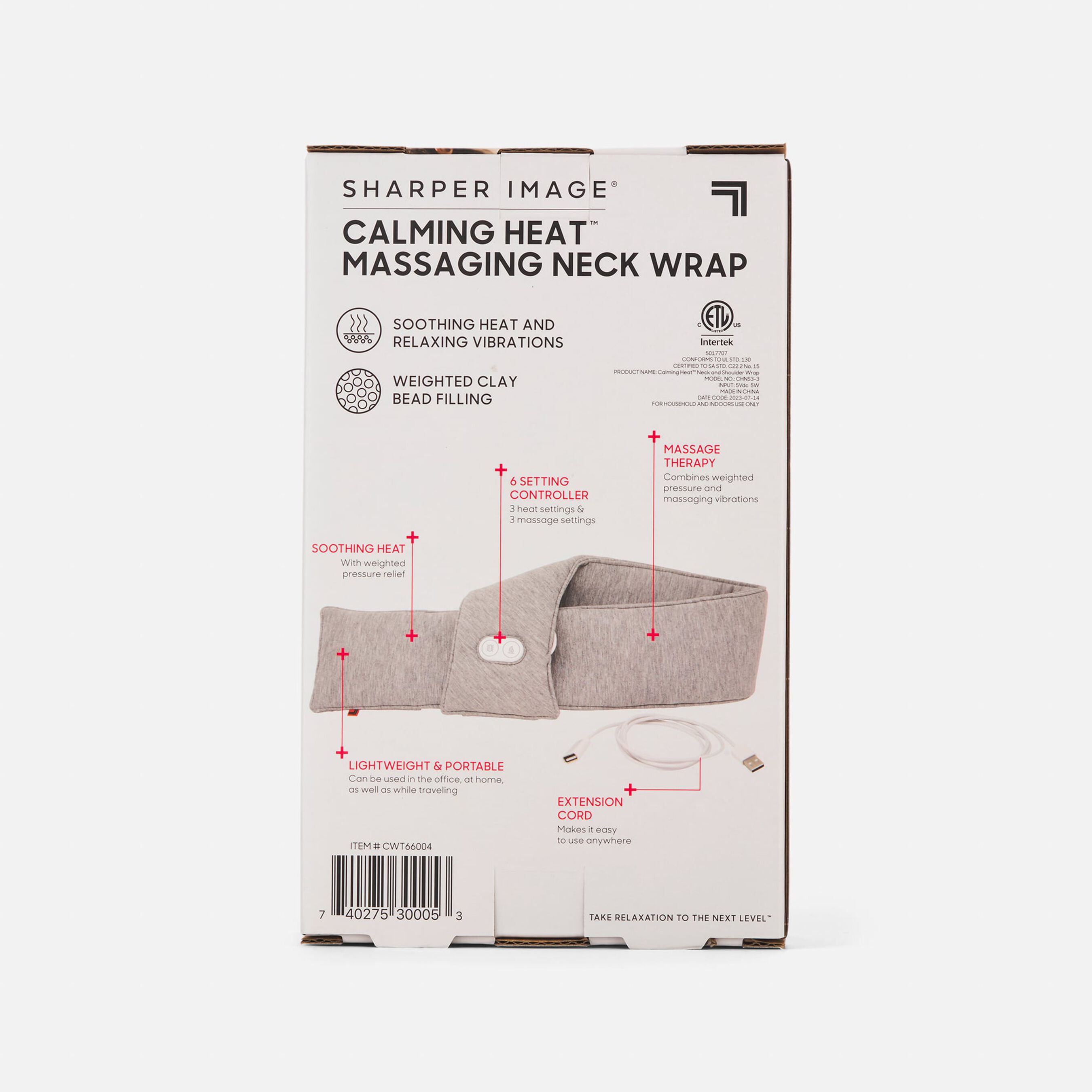 HSA Eligible Sharper Image Calming Heat Heated Neck Wrap HSA Eligible