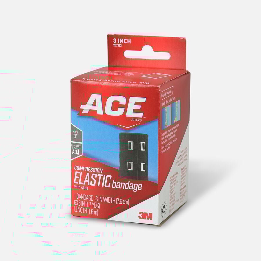 Ace 3" Elastic Bandage with Clips - Black, , large image number 2