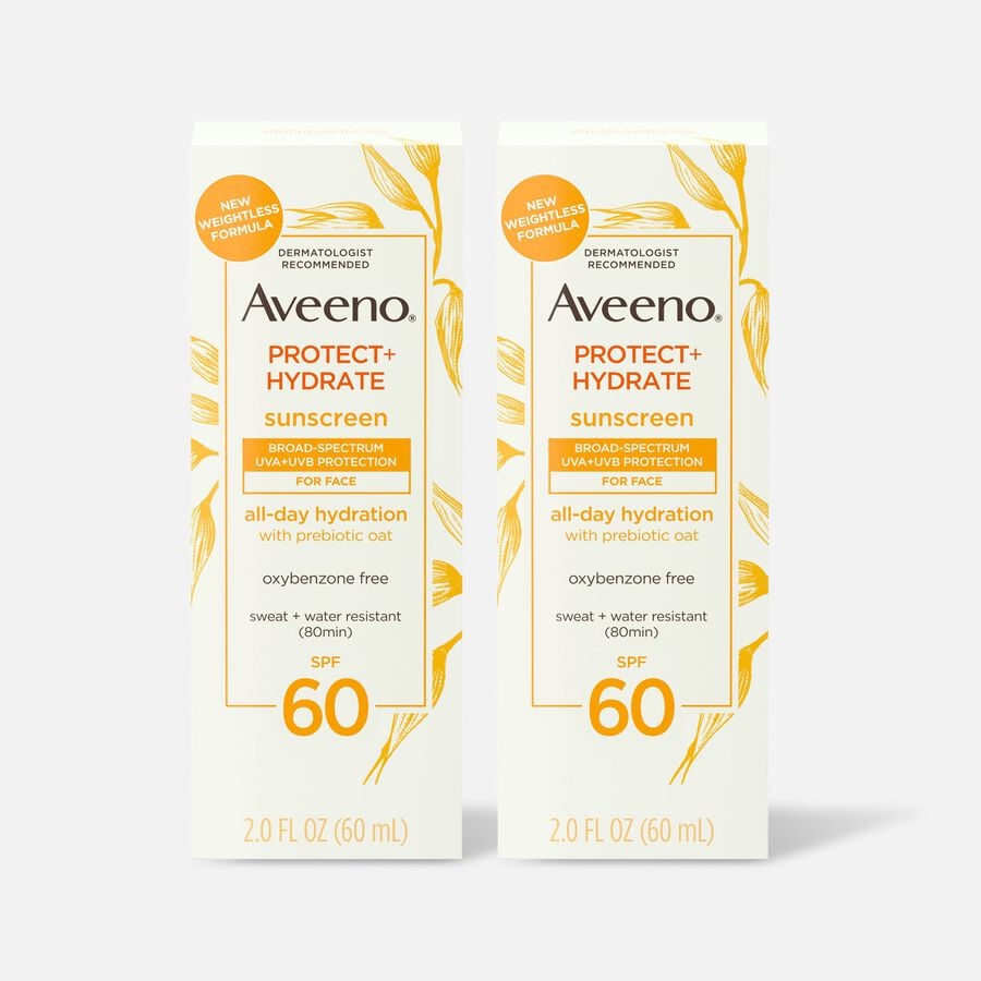 Aveeno Protect + Hydrate Face Lotion, SPF 60, 2 oz. (2-Pack), , large image number 0