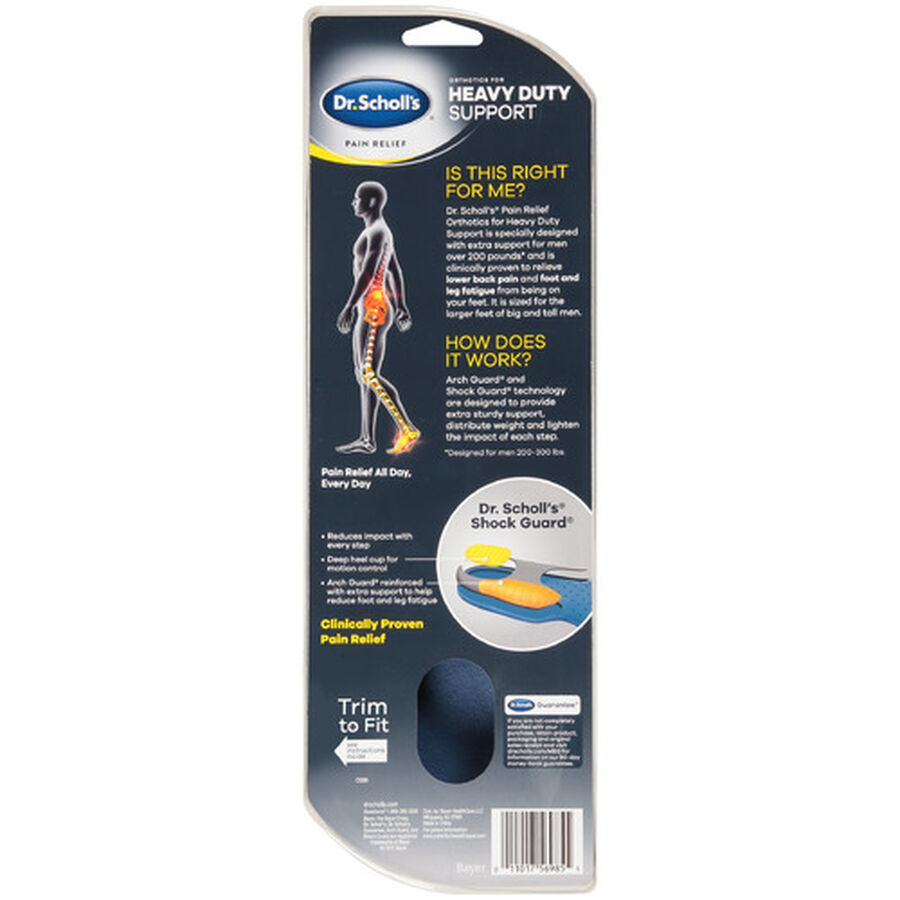 Dr. Scholl's Pain Relief Orthotics for Heavy Duty Support, One Pair, , large image number 2