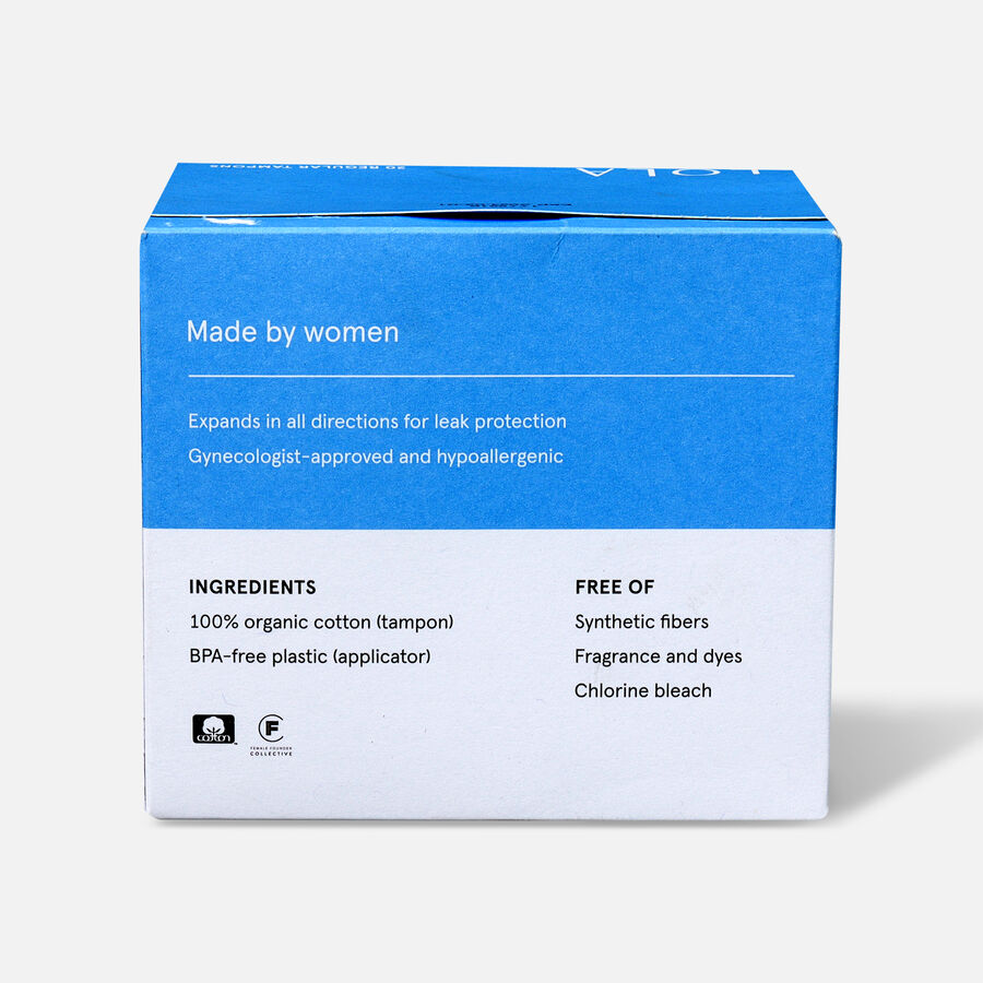HSA Eligible LOLA Regular Tampons, Compact Plastic Applicator, 20 ct