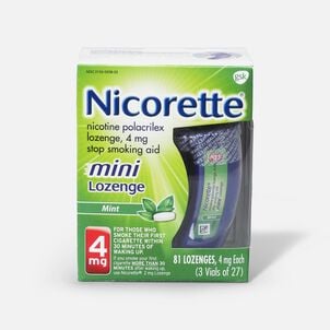 Nicorette Nicotine Lozenges, Mint, 4 mg, 81 ct.