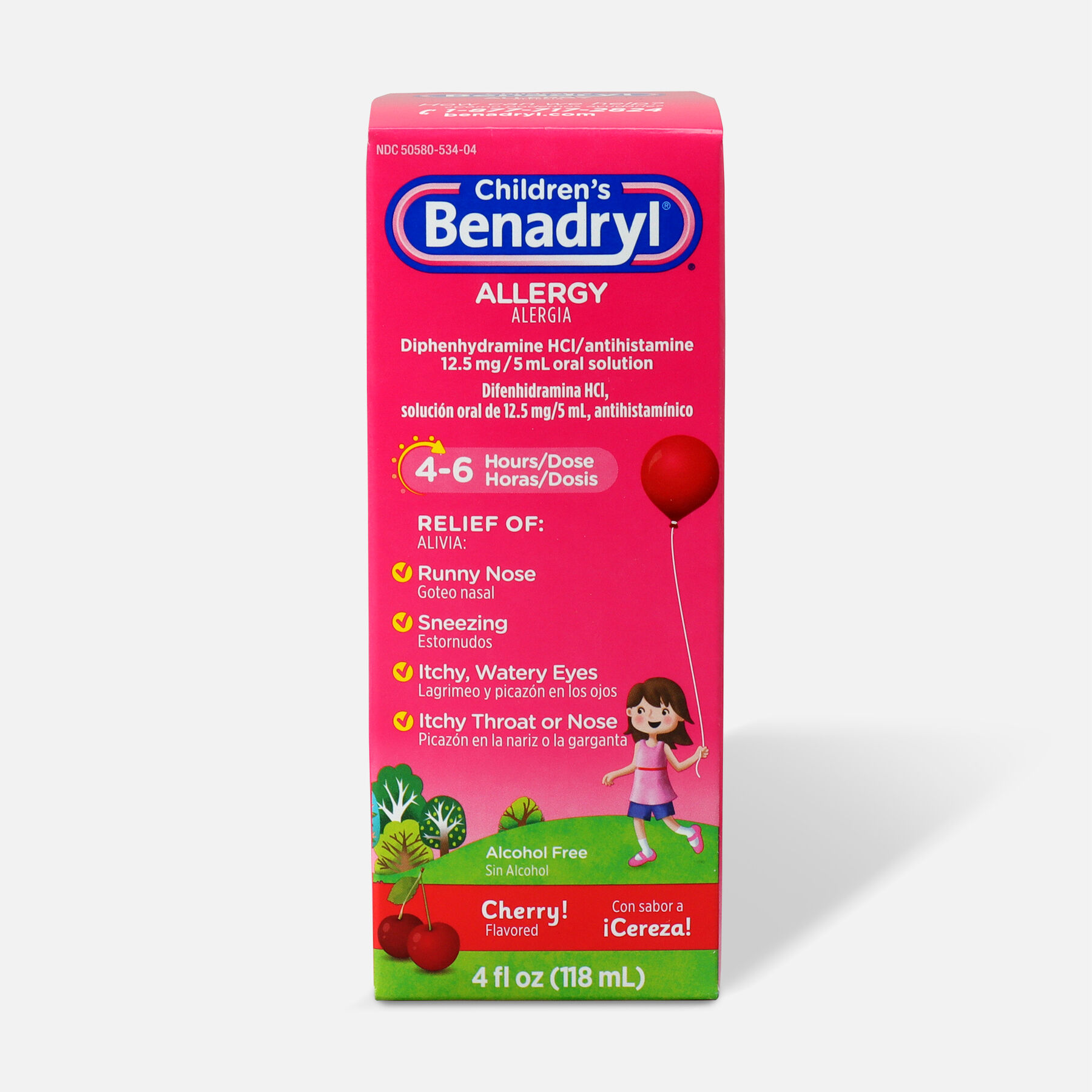 Children's Benadryl Oral Solution, Cherry Flavored