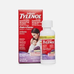 Tylenol Pain Reliever and Fever Reducer, Infant, Simple Measure, Grape, 2 fl oz.