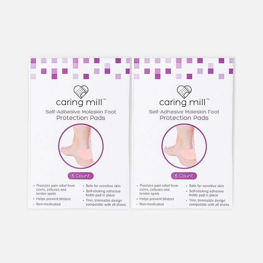 Caring Mill™ Self-Adhesive Moleskin Foot Protection Pads, 6 ct. (2-Pack), , large image number 0