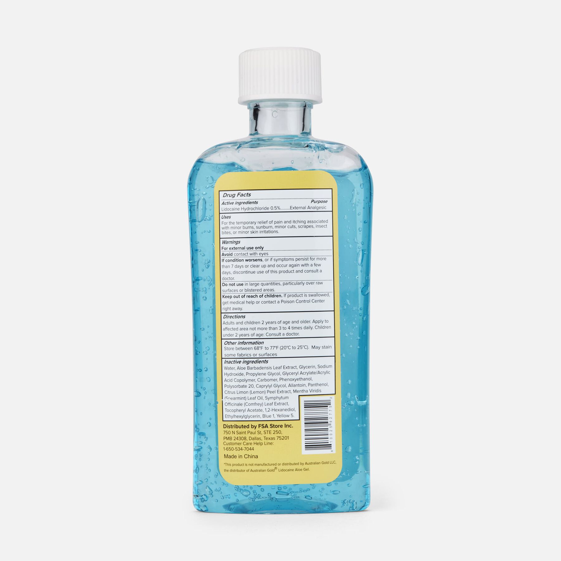 HSA Eligible Caring Mill™ Aftersun Cooling Gel With Lidocaine Aloe Vera