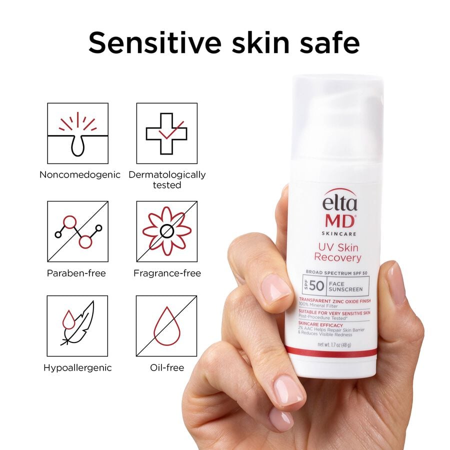 EltaMD UV Skin Recovery Broad Spectrum SPF 50 Face Sunscreen, , large image number 2