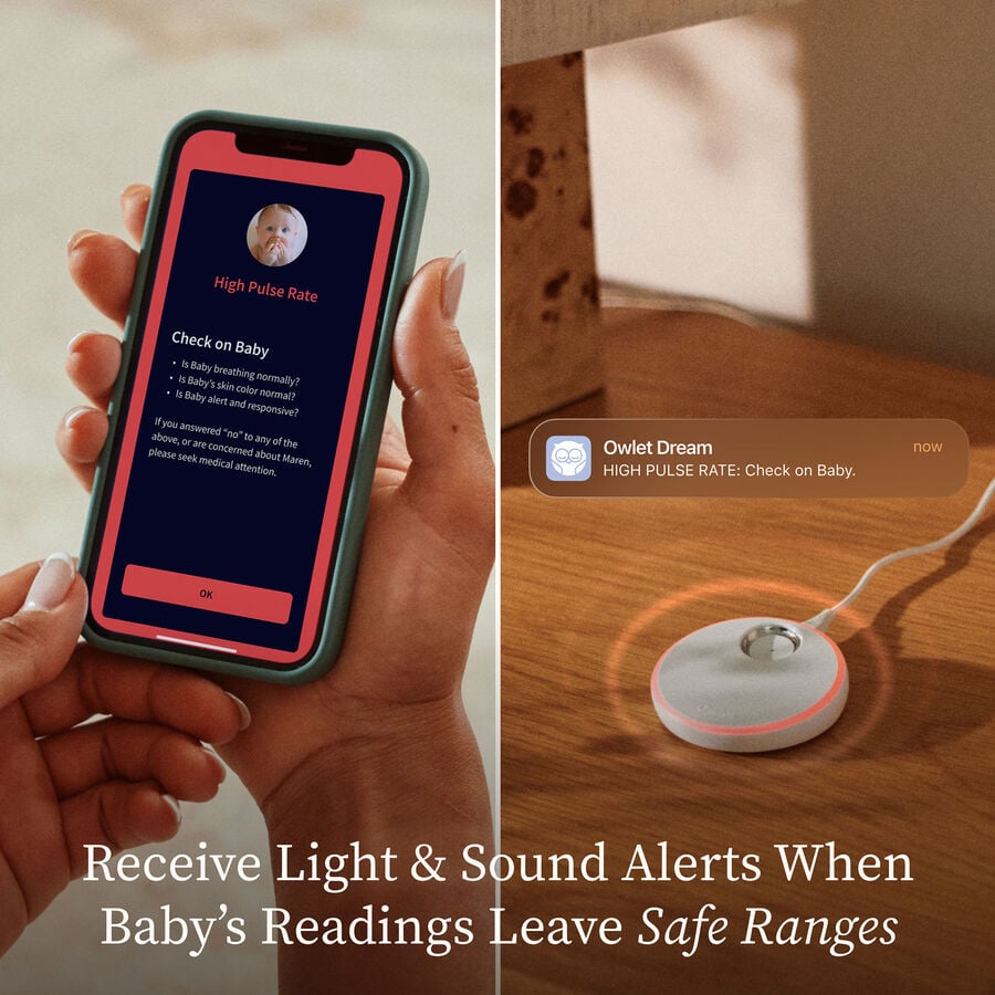 Owlet Dream Duo&trade; Smart Baby Monitoring System, 3rd Generation, Dusty Rose, Dusty Rose, large image number 2