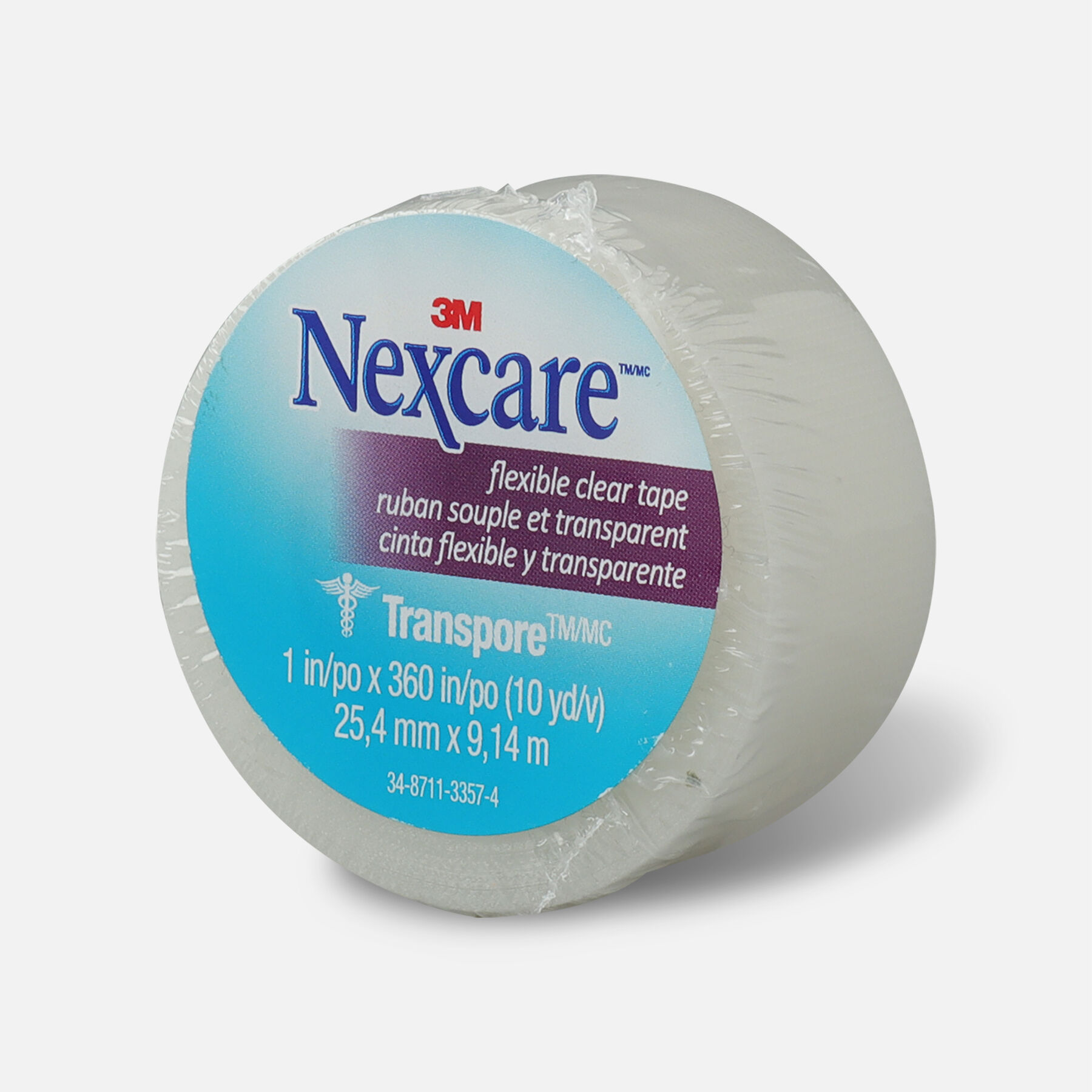 Nexcare Flexible Clear Tape, 1" x 10 yds. 1ct