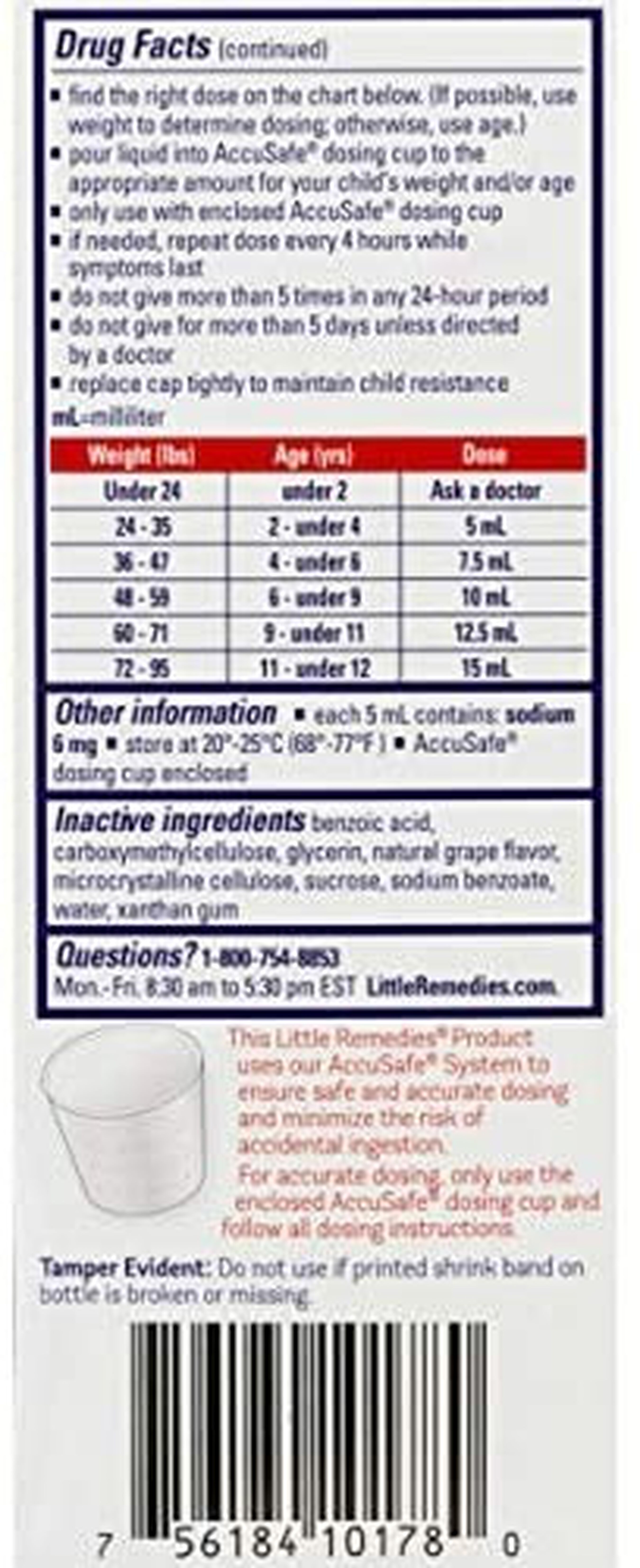 Little Remedies Fever And Reliever Dosage Chart