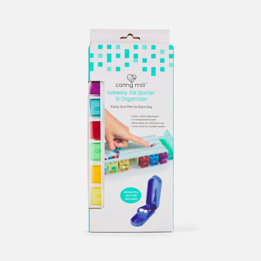 Caring Mill™ Weekly Pill Organizer with Sorter & Cutter, , large image number 0