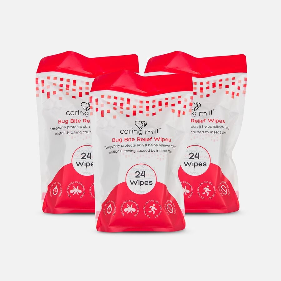 Caring Mill&trade; Bug Bite Relief Wipes, 24 ct. (3-Pack), , large image number 0