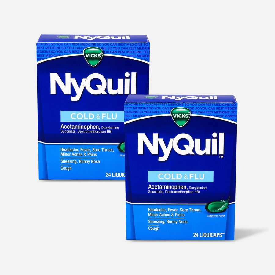 Vicks NyQuil Cold and Flu Liquicaps, 24 ct. (2-Pack), , large image number 0