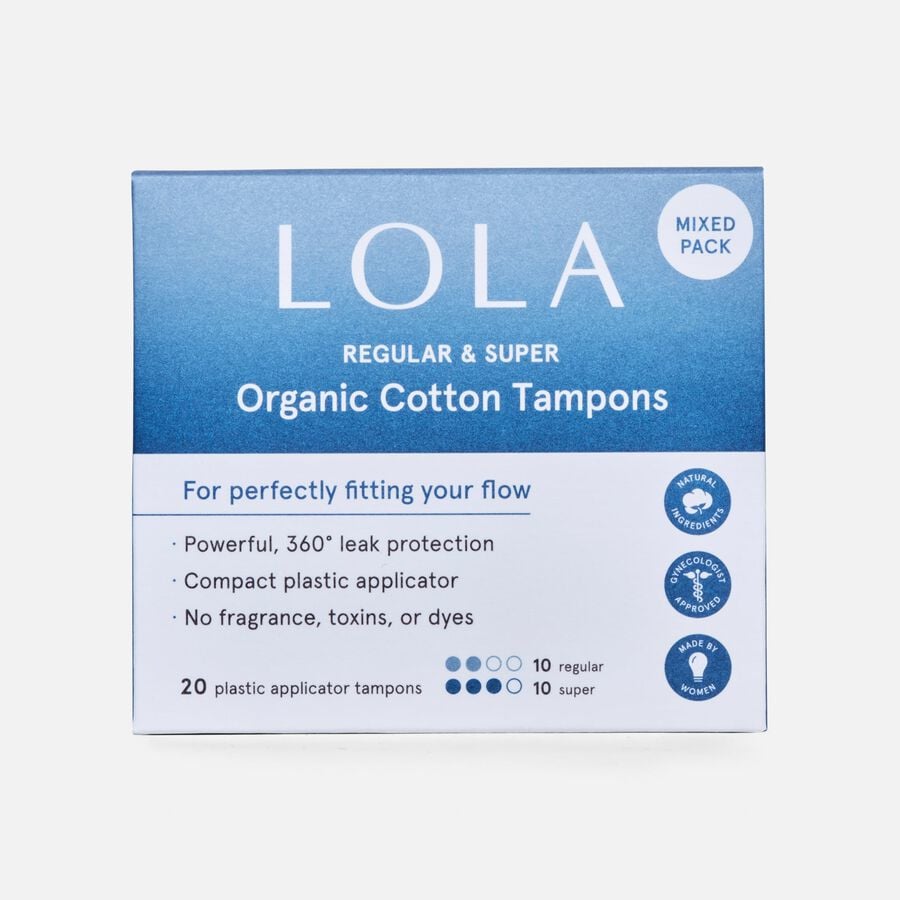 LOLA Assorted Regular & Super Tampons, 20 ct., , large image number 0