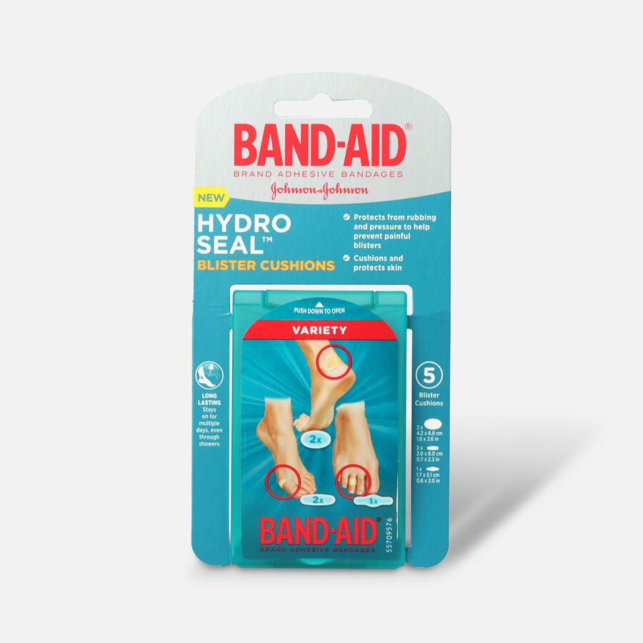Band-Aid Hydro Seal Bandages Blister Cushion, Variety Pack 5 Count