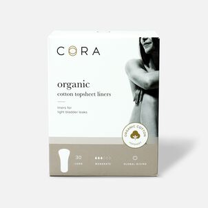 Cora Organic Cotton Topsheet Bladder Liners Long 30ct